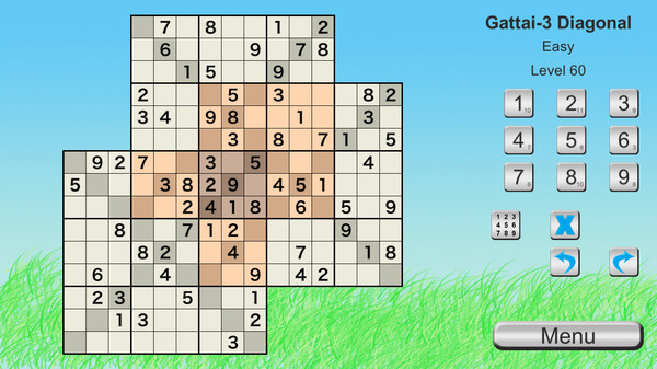 Скриншот из Ultimate Sudoku Collection - Gattai-3 Diagonal Pack