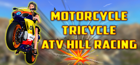 Motorcycle, tricycle, ATV hill racing cover art