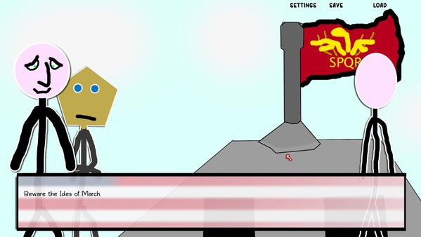 Скриншот из Paper Shakespeare: Stick Julius Caesar (with a dagger)