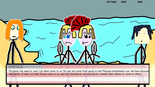 Paper Shakespeare: Stick Julius Caesar (with a dagger) game for windows Pc 1