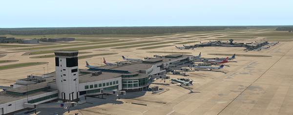 Скриншот из X-Plane 11 - Add-on: Skyline Simulations - KCVG - Cincinnati⁄Northern Kentucky International XP