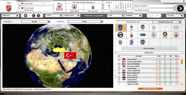International Basketball Manager game for windows Pc 1