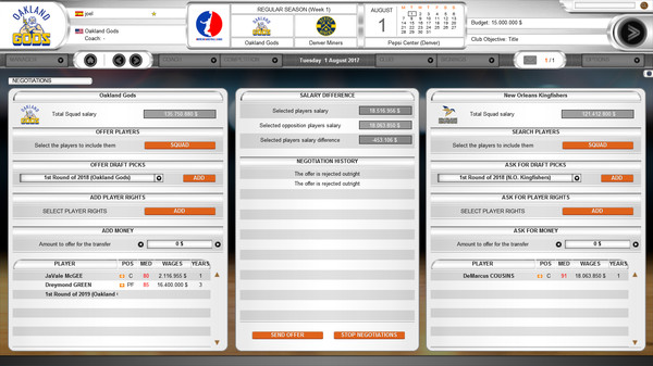 Скриншот из International Basketball Manager