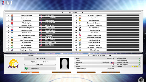 Скриншот из International Basketball Manager