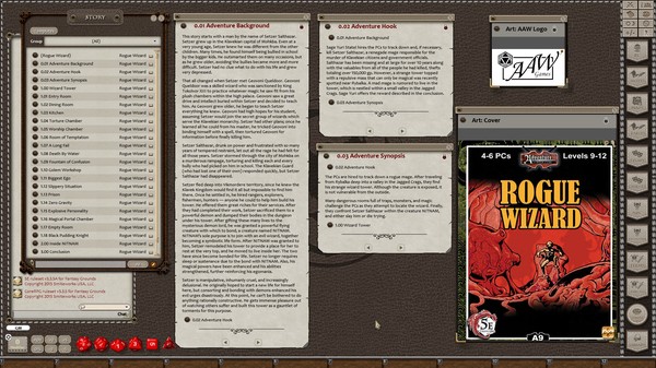 Скриншот из Fantasy Grounds - A09: Rogue Wizard (5E)