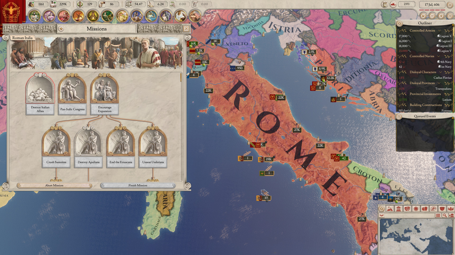 Imperator rome достижения