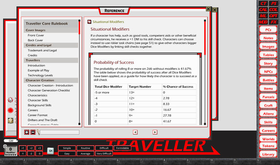 Скриншот из Fantasy Grounds - Traveller Mongoose 1E Ruleset (Traveller 1E Mongoose)