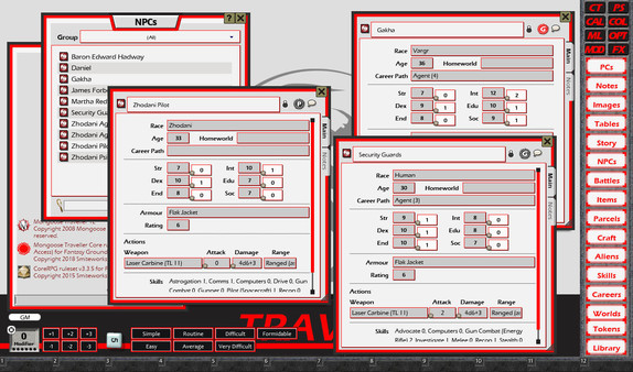 Скриншот из Fantasy Grounds - Traveller Mongoose 1E Ruleset (Traveller 1E Mongoose)