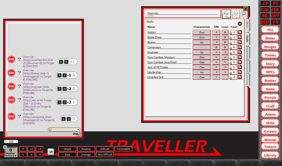 Скриншот из Fantasy Grounds - Traveller Mongoose 1E Ruleset (Traveller 1E Mongoose)