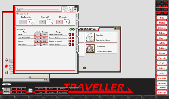 Скриншот из Fantasy Grounds - Traveller Mongoose 1E Ruleset (Traveller 1E Mongoose)