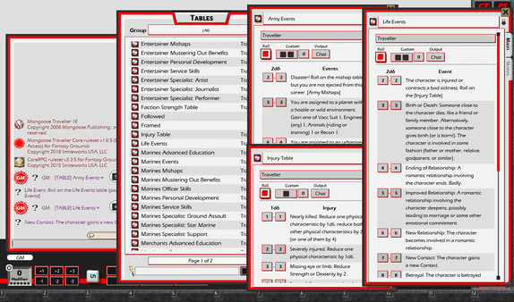 Скриншот из Fantasy Grounds - Traveller Mongoose 1E Ruleset (Traveller 1E Mongoose)