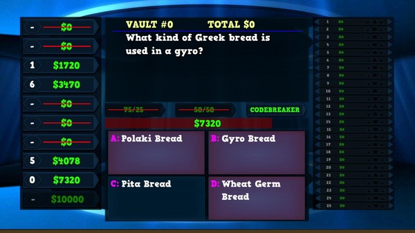 Trivia Vault: Food Trivia minimum requirements