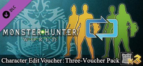 Monster Hunter: World - Character Edit Voucher: Three-Voucher Pack