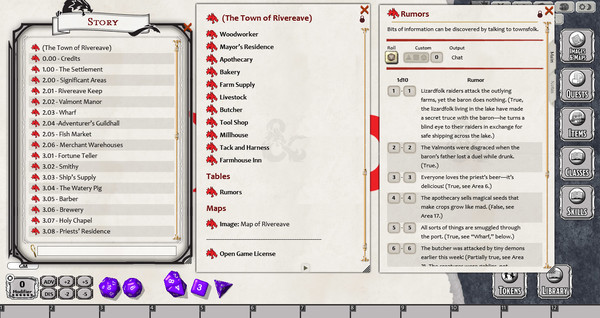 Скриншот из Fantasy Grounds - En5ider: Town of Rivereave (5E)