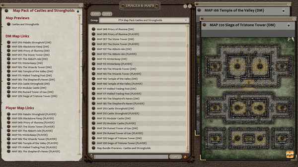 Скриншот из Fantasy Grounds - Paths to Adventure: Castles and Strongholds (Map Packs)