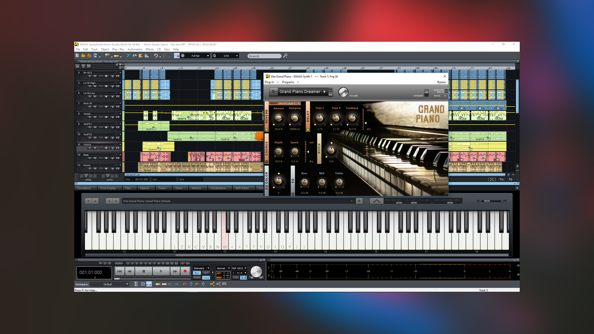 magix samplitude music studio 2014 virtual instrument