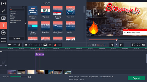 Movavi Video Editor 14 Plus game for windows Pc 1