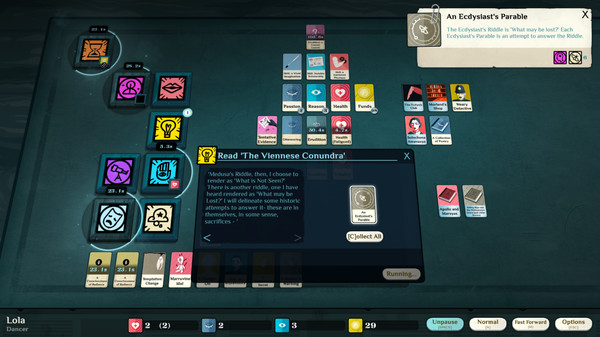 Скриншот из Cultist Simulator: The Dancer