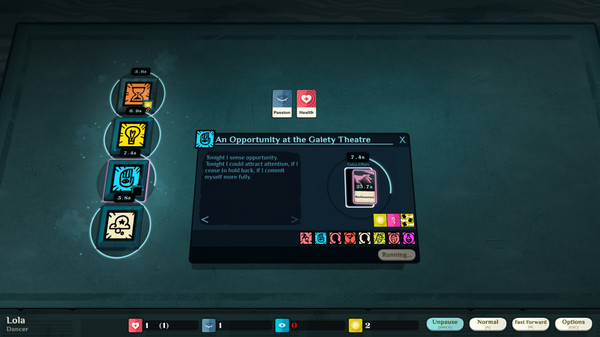 Скриншот из Cultist Simulator: The Dancer
