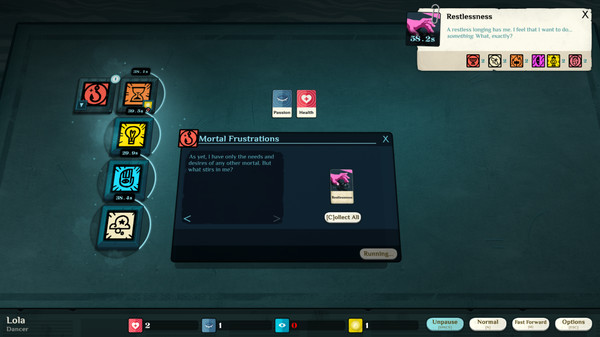 Скриншот из Cultist Simulator: The Dancer