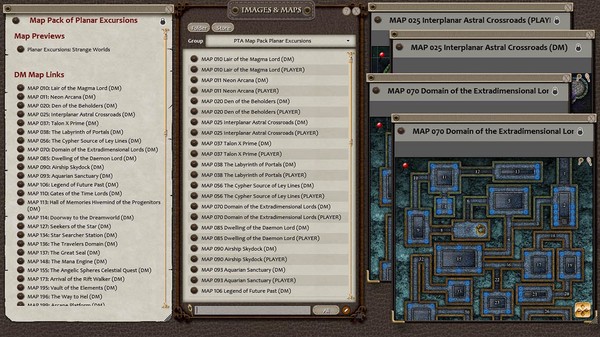 Скриншот из Fantasy Grounds - Paths to Adventure: Planar Excursions Map (Map Pack)