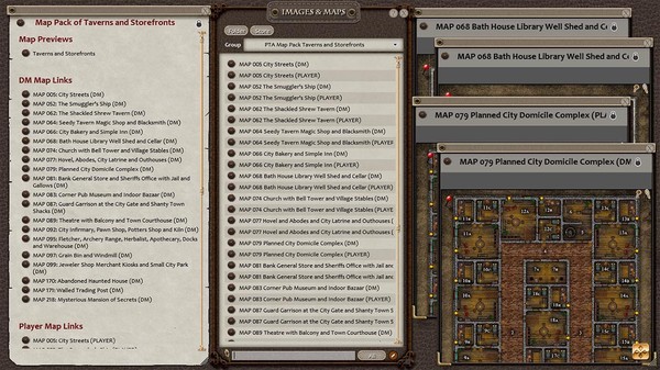 Скриншот из Fantasy Grounds - Paths to Adventure: Taverns and Storefronts (Map Pack)