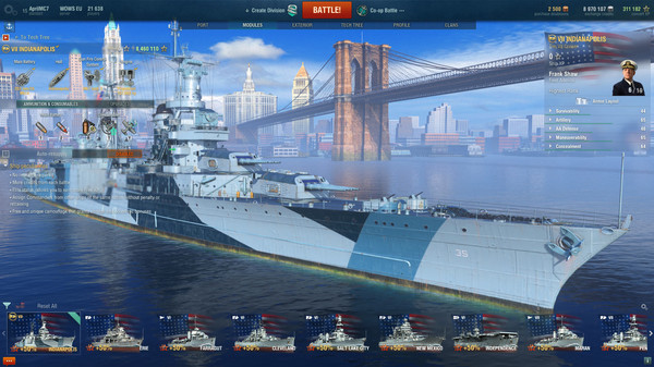 Скриншот из World of Warships — Indianapolis Pack