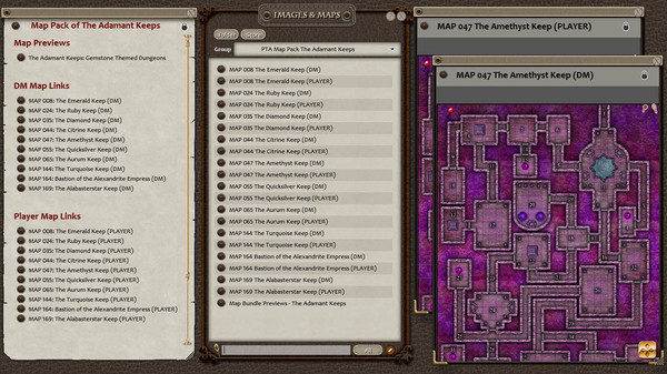 Скриншот из Fantasy Grounds - Paths to Adventure: The Adamant Keeps (Map Pack)