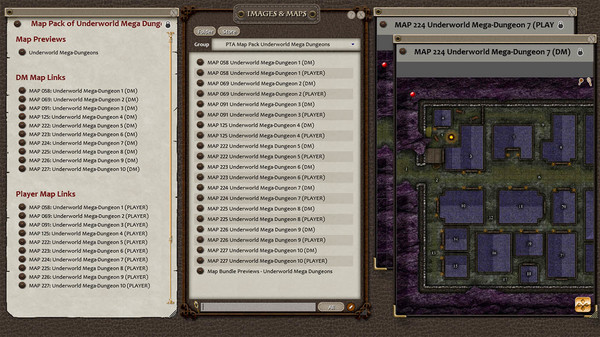 Скриншот из Fantasy Grounds - Paths to Adventure: Underworld Mega-Dungeons (Map Pack)