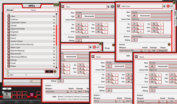 Скриншот из Fantasy Grounds - Tripwire (Mongoose Traveller 1E)