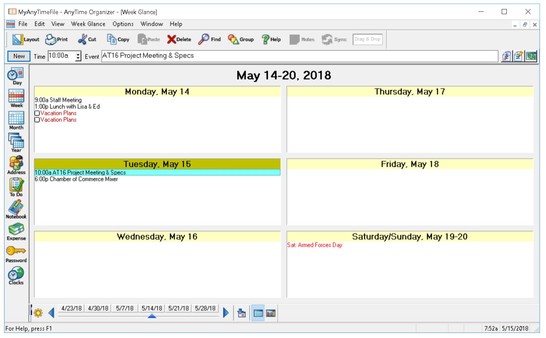 AnyTime Organizer Standard 16 PC requirements