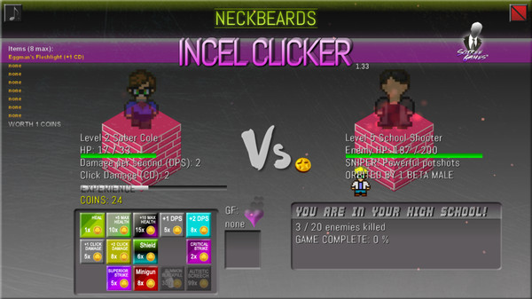Incel Clicker game for windows Pc 1