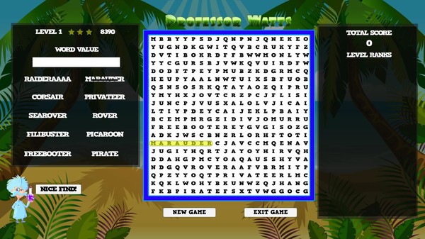 Professor Watts Word Search: Pirates Life requirements