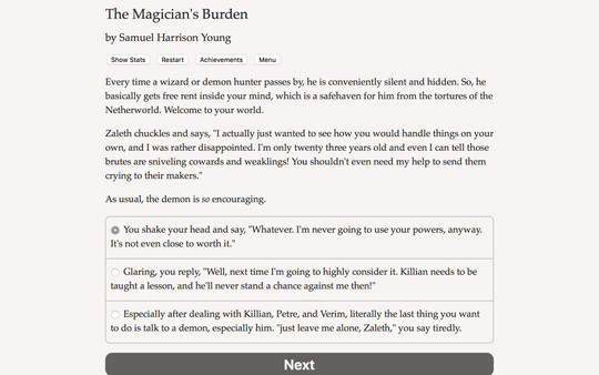 The Magician's Burden minimum requirements