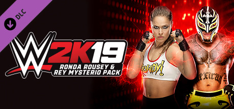 WWE 2K19 - Rey Mysterio & Ronda Rousey cover art