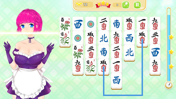 Mahjong Pretty Manga Girls screenshot