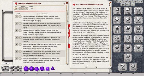 Скриншот из Fantasy Grounds - En5ider: Fantastic Tomes & Librams (5E)