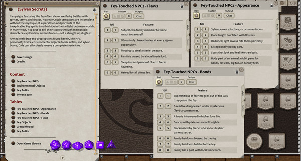 Скриншот из Fantasy Grounds - En5ider: Sylvan Secrets (5E)