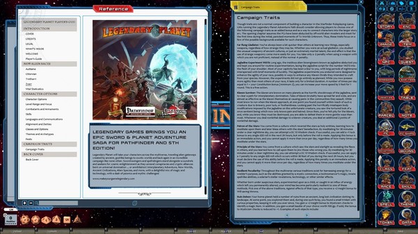 Скриншот из Fantasy Grounds - Legendary Planet Players Guide (SFRPG)