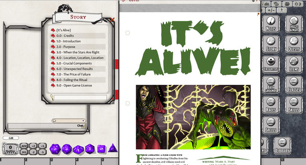 Скриншот из Fantasy Grounds - En5ider: Its Alive (5E)