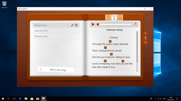 Скриншот из Song Writer