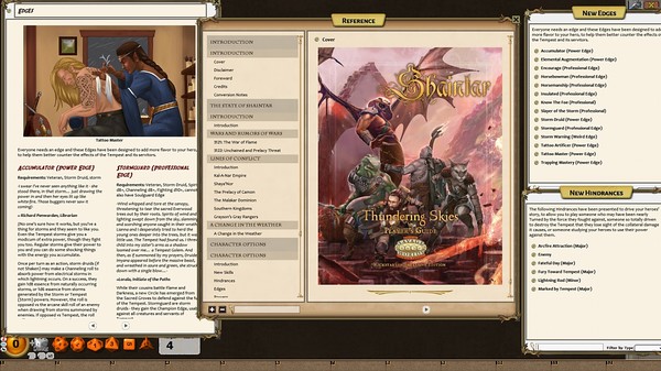 Скриншот из Fantasy Grounds - Shaintar: Thundering Skies (Savage Worlds)