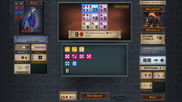 Скриншот из One Deck Dungeon - Cinder Plains