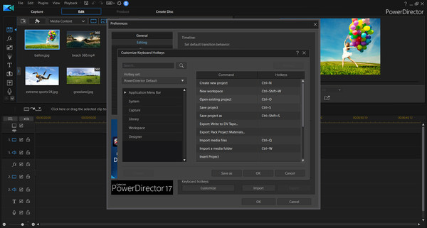 PowerDirector 17 Ultimate - Video editing, Video editor, making videos recommended requirements