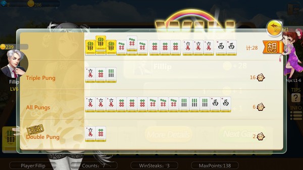 TwoPlay Mahjong game for Linux 1