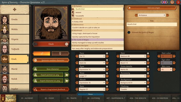 Spire of Sorcery – Character Generator game for windows Pc 1