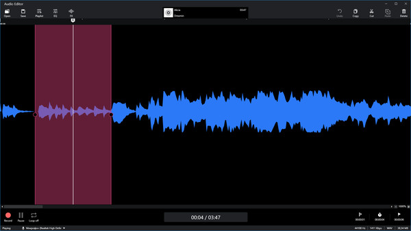 Audio Editor requirements