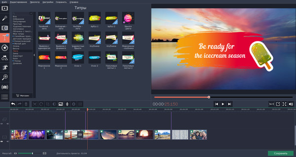 Скриншот из Movavi Video Editor Plus - Seasons Set