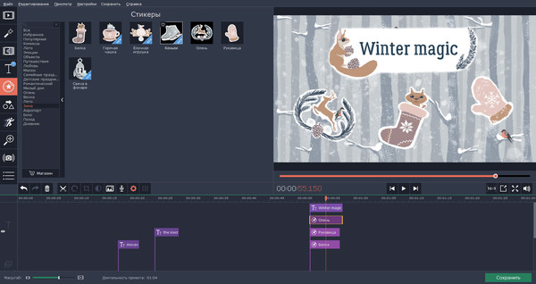 Скриншот из Movavi Video Editor Plus - Seasons Set