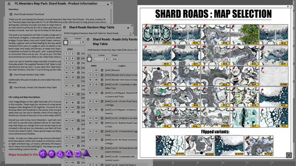 Скриншот из Fantasy Grounds - Meanders Map Pack: Shard Roads (Map Pack)